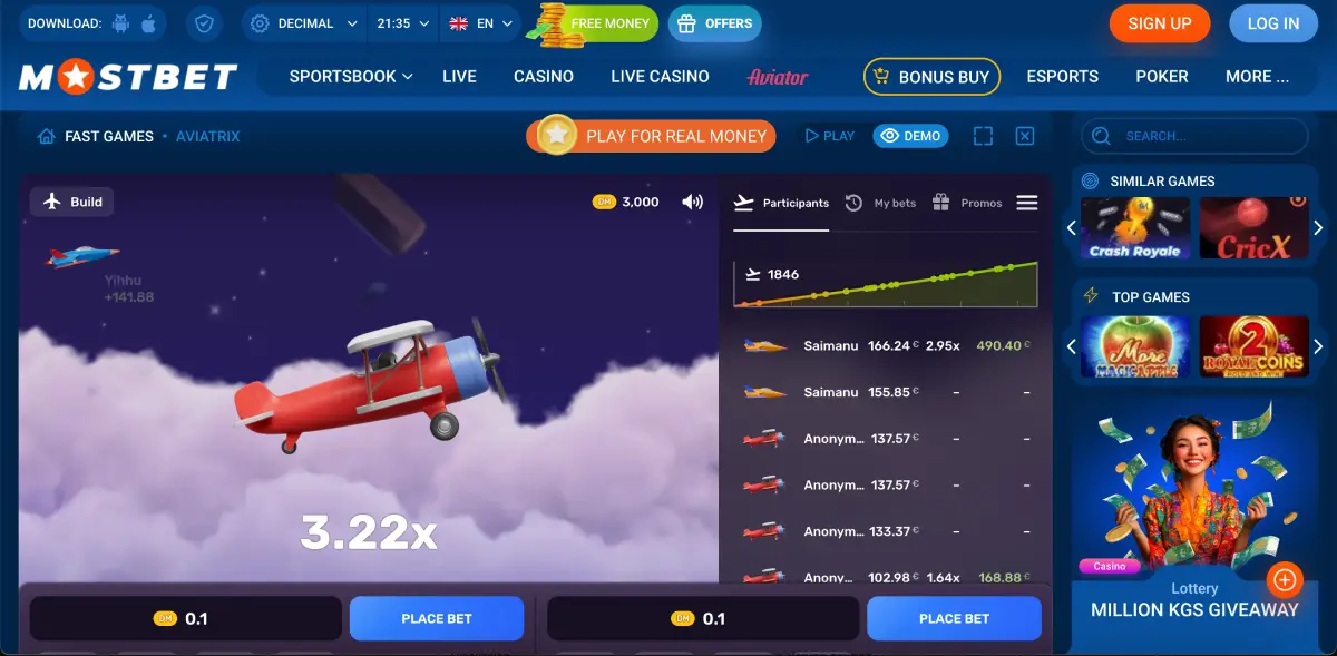 Aviatrix Funktionen und Mechaniken